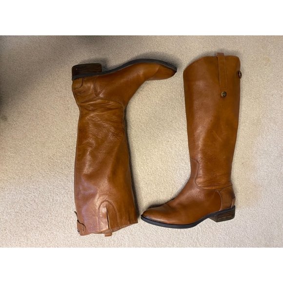 Sam Edelman Penny Riding Leather Boots 9.5 Tan - Picture 2 of 16